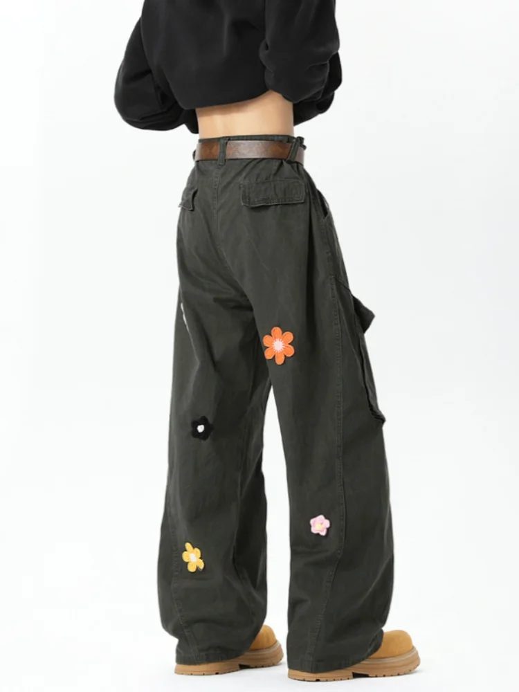 

Men's Workwear Pants Spring Autumn Straight Leg Cotton Casual Trousers with kets American Sle een Color Faionable