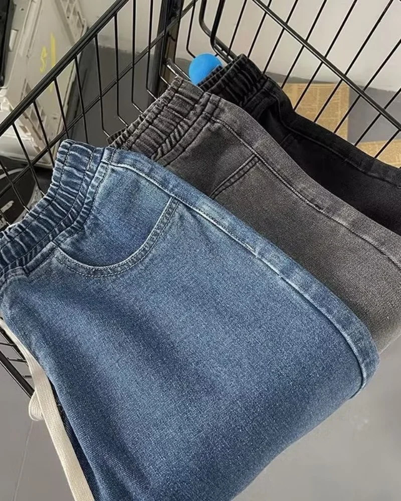 

Men's retro fashion straight leg casual loose jeans men's jeans loose wide leg jeans