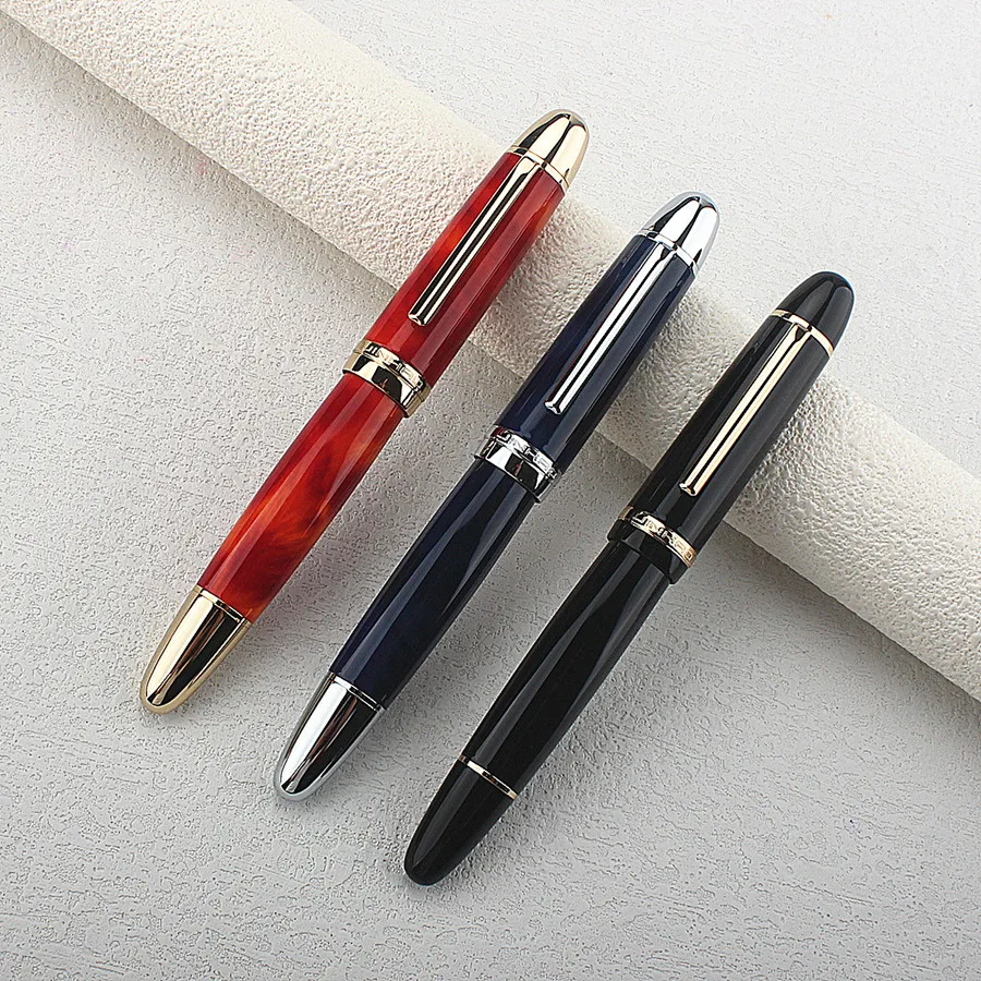 caneta-tinteiro-jinhao-x169-com-clipe-dourado-caneta-elegante-preta-com-ponta-ef-f-m-caneta-de-tinta-para-escrita-pk-9019-material-de-escritorio-e-escolar