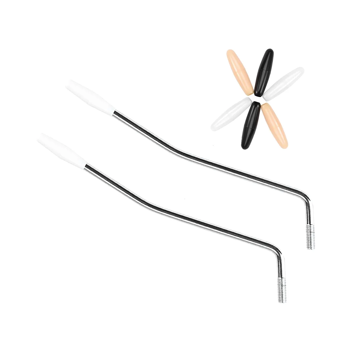 2 Pieces 5/6Mm Thread Tremolo Arm Whammy Bar,Metal Tremolo Arm with Tip for Stratocaster Electric Guitar Tremolo