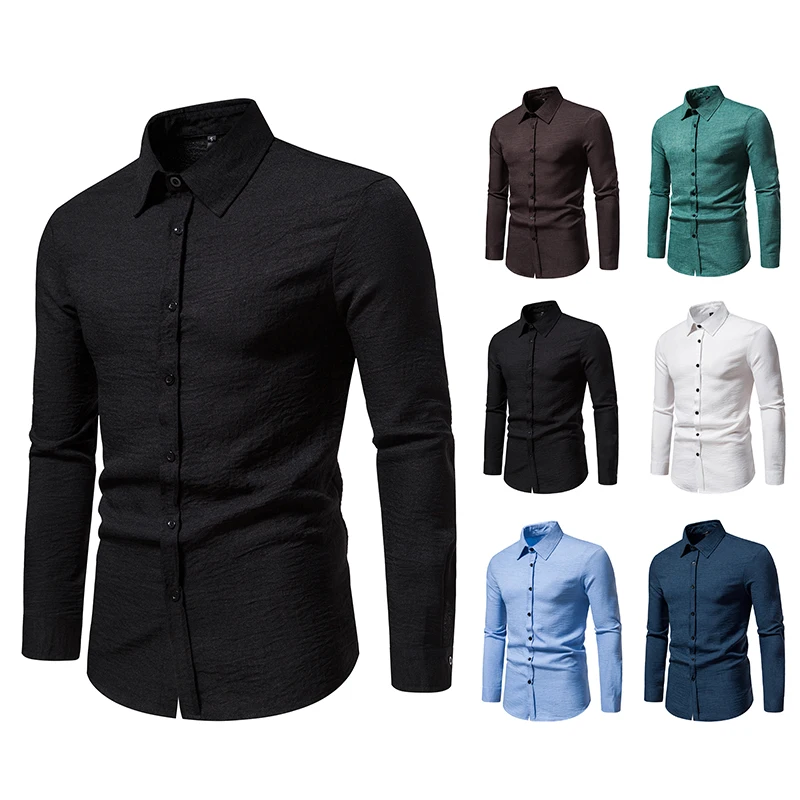 

Men's Shirts Suit Shirts Textured 2023 New Retro Style Casual Men's Long Sleeve Shirts Dress Shirt