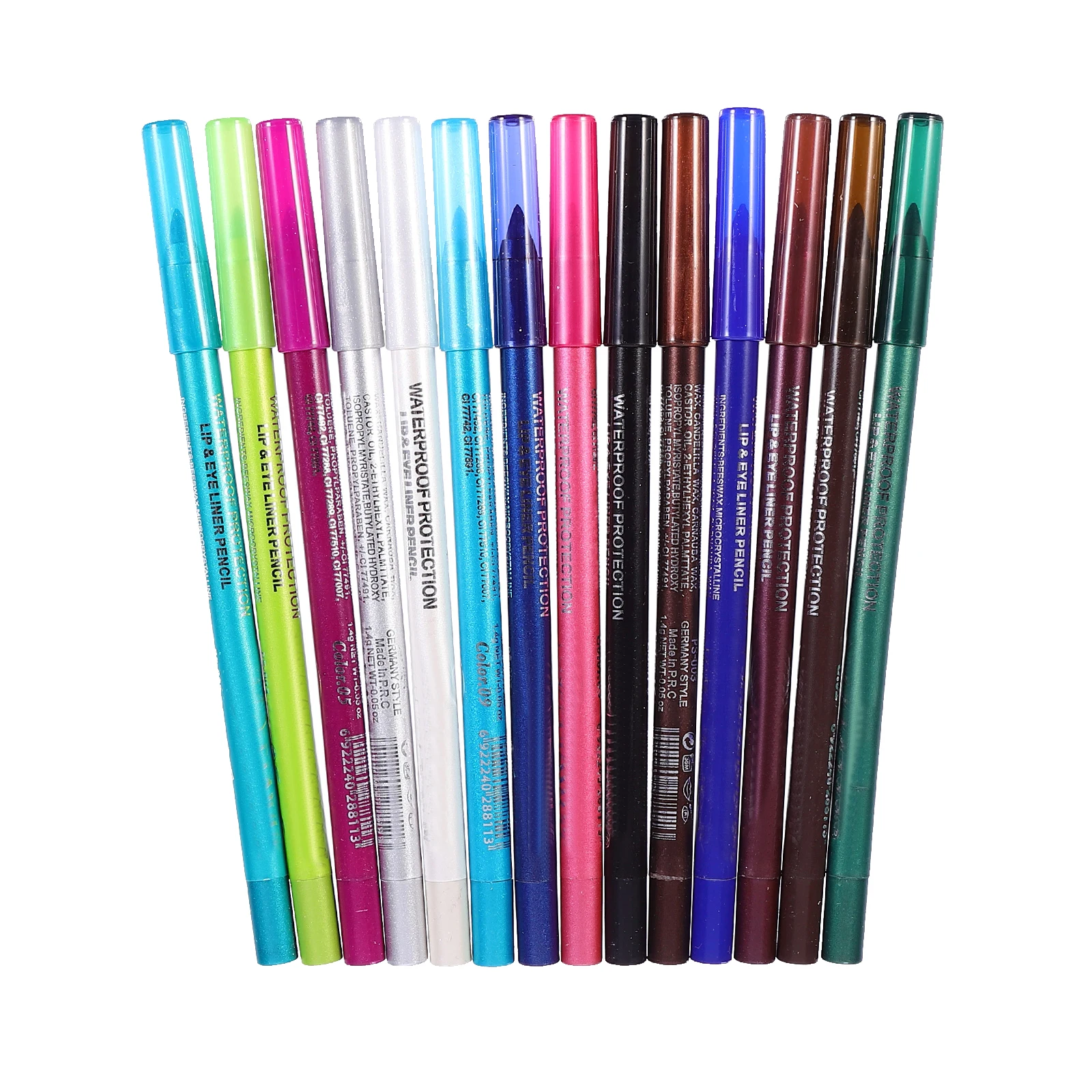 14 個アイライニング描画鉛筆ゲルペンシャドウセットプロのメイクアップアクセサリー長期的な防水ツール