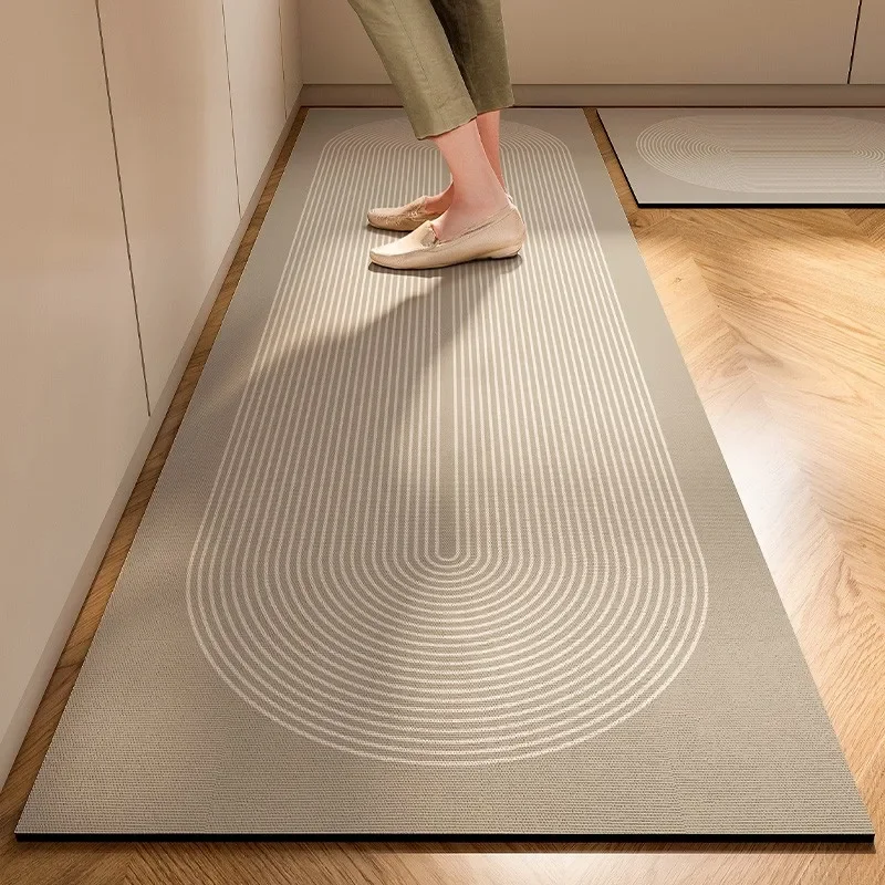 Super Absorbent Kitchen Floor Mat Long Diatomite Kitchen Rug Soft Washable Carpets Anti Slip Bathroom Entrance Doorma