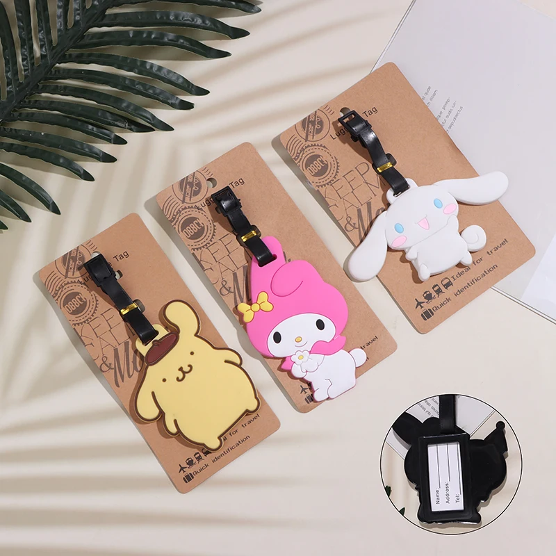 1PC Cartoon Suitcase ID Address Holder Baggage Boarding Portable Hello Kitty Luggage Label Cute My Melody Luggage Tag