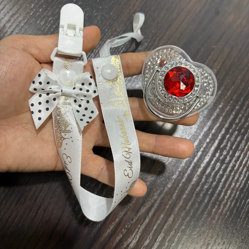 Glistening golden Baby Comfort pacifier & pacifier Holder Newborn Baby Care Products - Unique shining design a soothing gift view 5