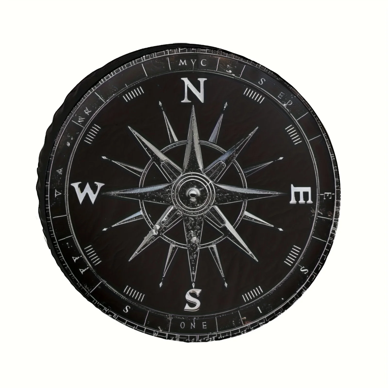 Funda Protectora para Llanta de Repuesto con Diseño de Rosa de los Vientos Vintage, de Fibra de Poliéster, Duradera, para Exteriores, para Autocaravanas y Campers