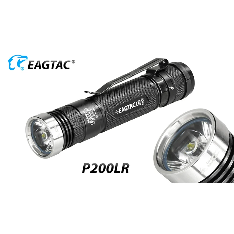 Imagem -02 - Tipo-c Lanterna Led Recarregável Usb Tocha de Caça de Longo Alcance 18650 519a 4500k 395nm uv Sst40 2200 lm Eagtac-p200lr