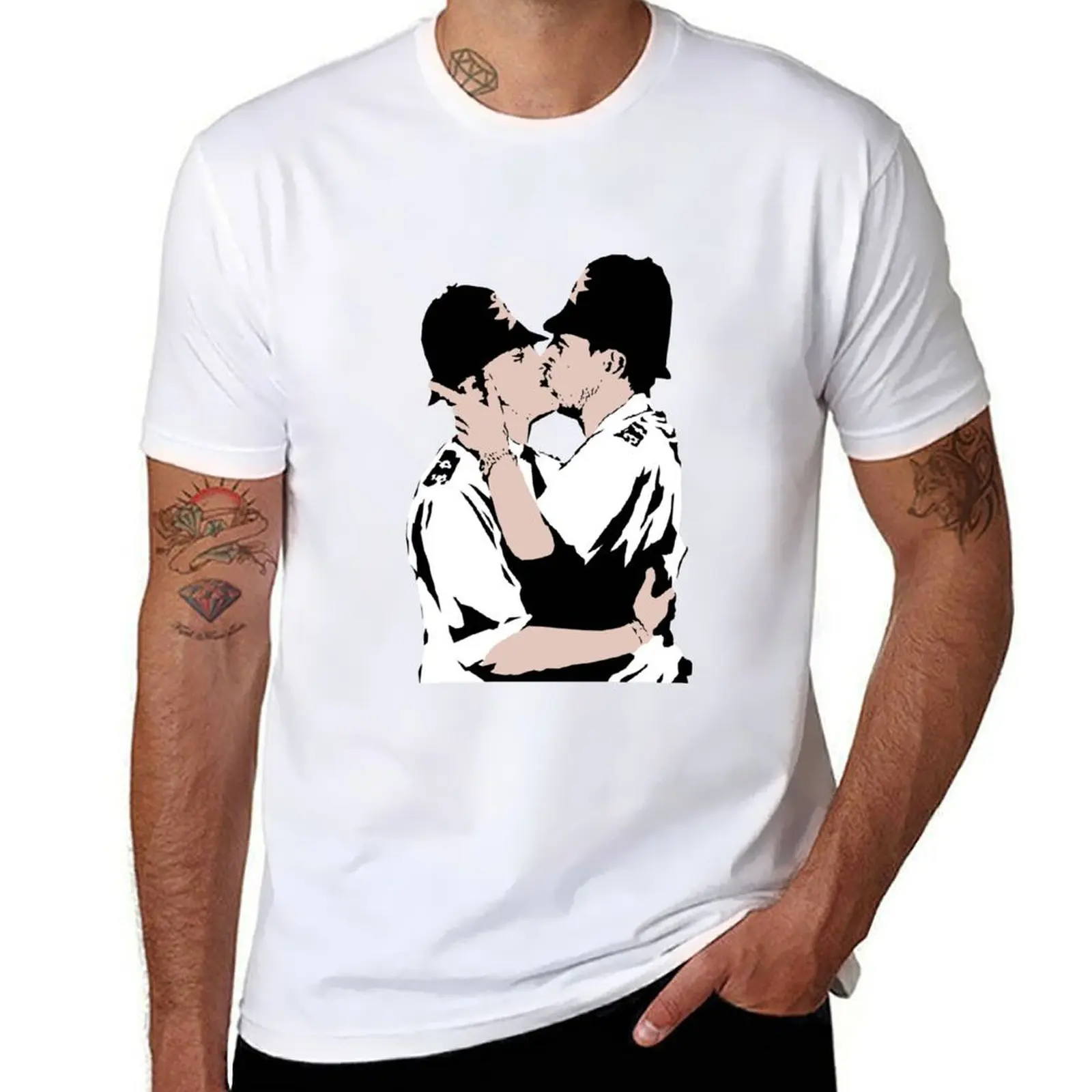 

Kissing Coppers T-Shirt t shirt personalised funny t shirts cotton T-Shirt