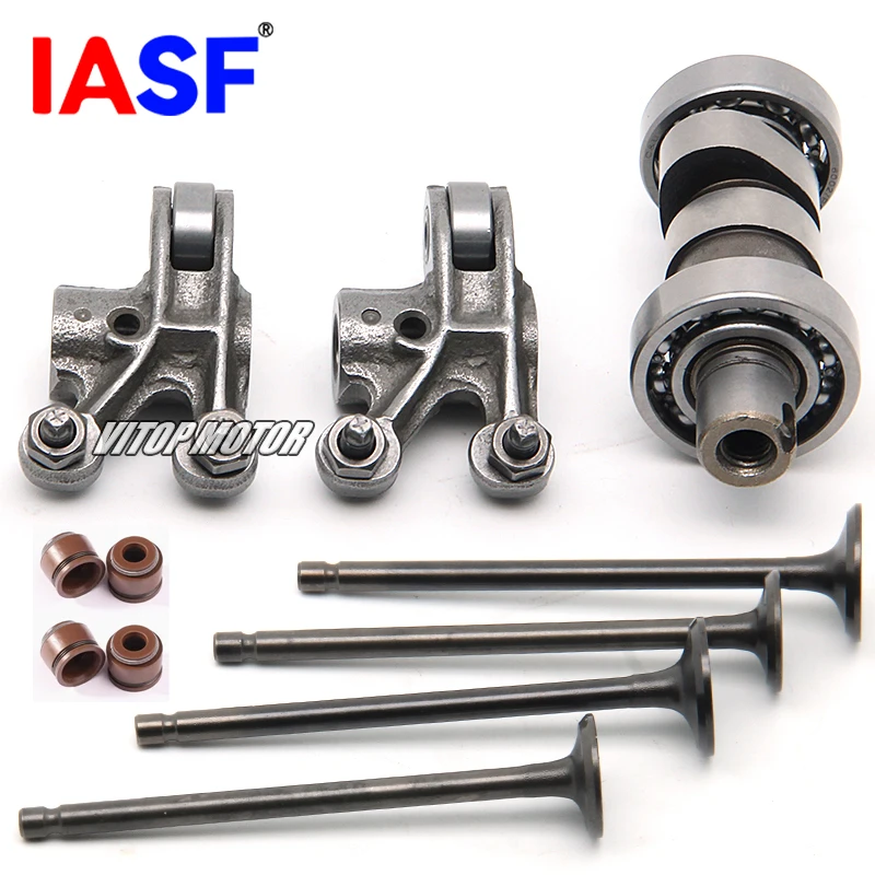 Conjunto de Válvulas de Admissão e Escape, Braço Oscilante e Balancim do Motor IASF para Motocicletas Benelli Tornado Naked TNT 125 135 BJ125-3