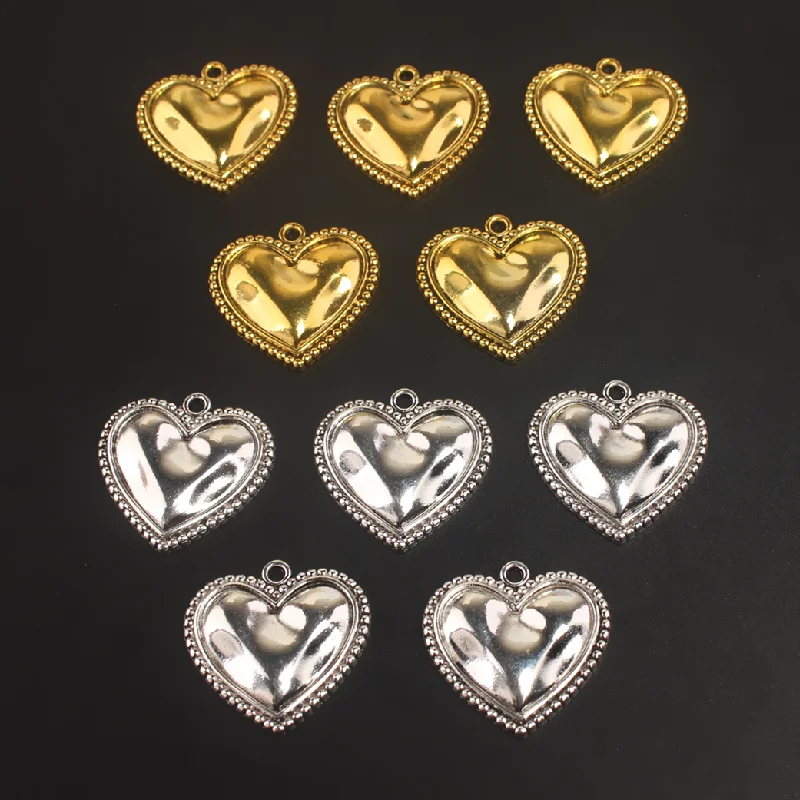 10pcs Vintage Sacred Heart  Alloy Pendant DIY Charms Jewelry Crafts Making 21*21mm A2291