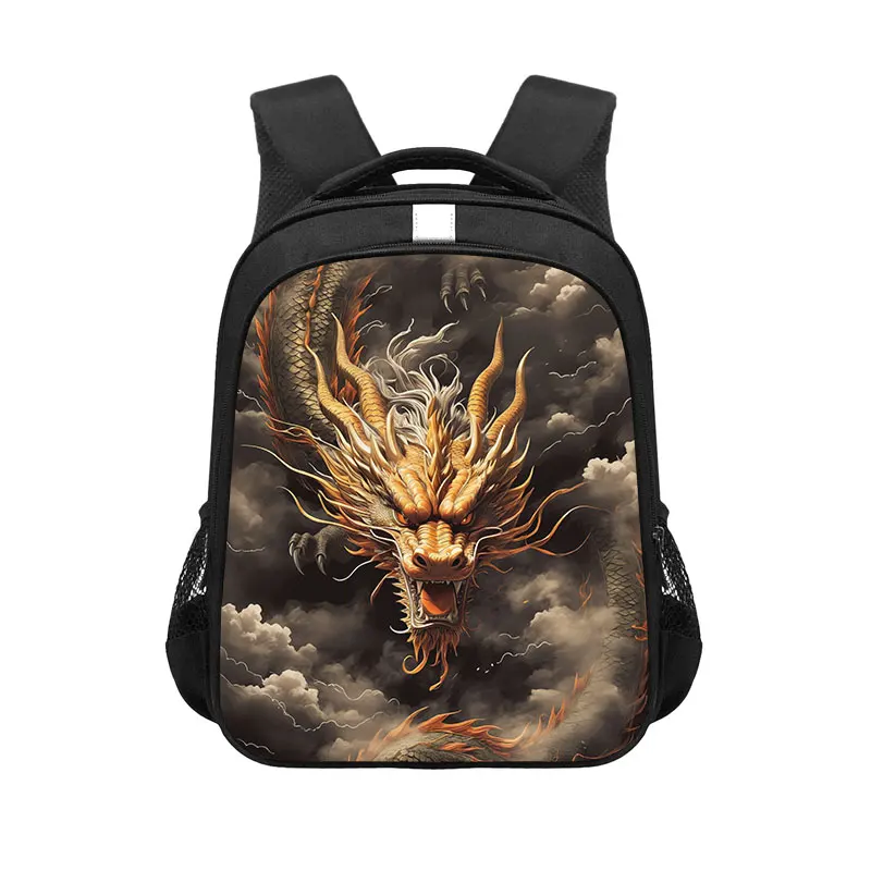 Mysterious Chinese Dragon Print Backpack for Teenager Boys Girls Rucksacks Daypack Children School Bag Laptop Daypack Backpacks