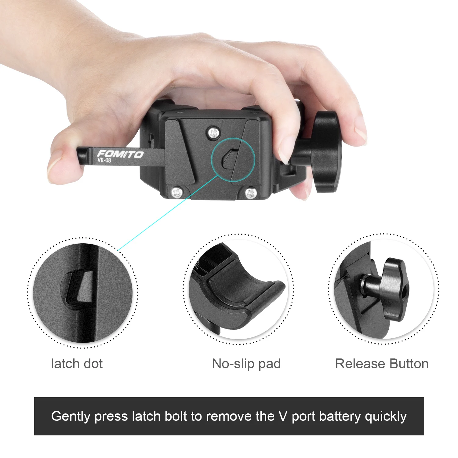 FOMITO V-Lock لوحة البطارية الإفراج السريع V-Mount بطارية تصاعد لوحة محول لسوني DSLR BP بطارية الكاميرا جبل #2