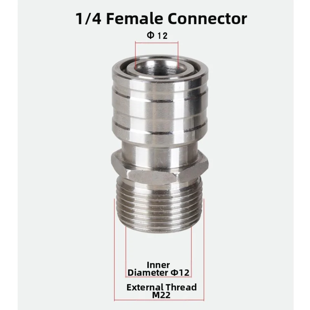 Lavadora de alta pressão m22, encaixe de conexão rápida, adaptador giratório de 14mm, 5000psi, conector de mangueira de lavadora de pressão para ferramentas de limpeza de carro