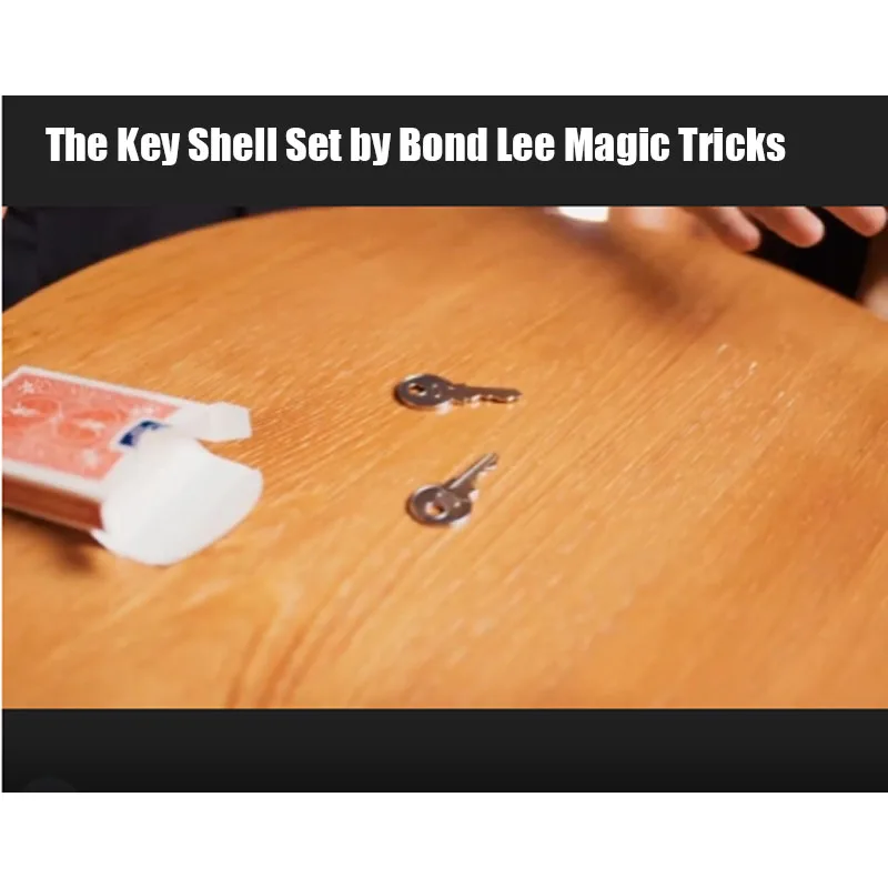 the-key-shell-set-by-bond-lee-magic-tricks-key-cross-flight-key-in-ribbon-magia-fun-close-up-illusions-gimmicks-mentalism-props