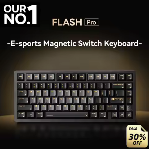 VGN FLASH75 Magnetic Switch Keyboard Wired GASKET RGB 8000Hz 0.1MS RT 0.001mm Custom Aluminum 75% FPS Gaming Mechanical Keyboard