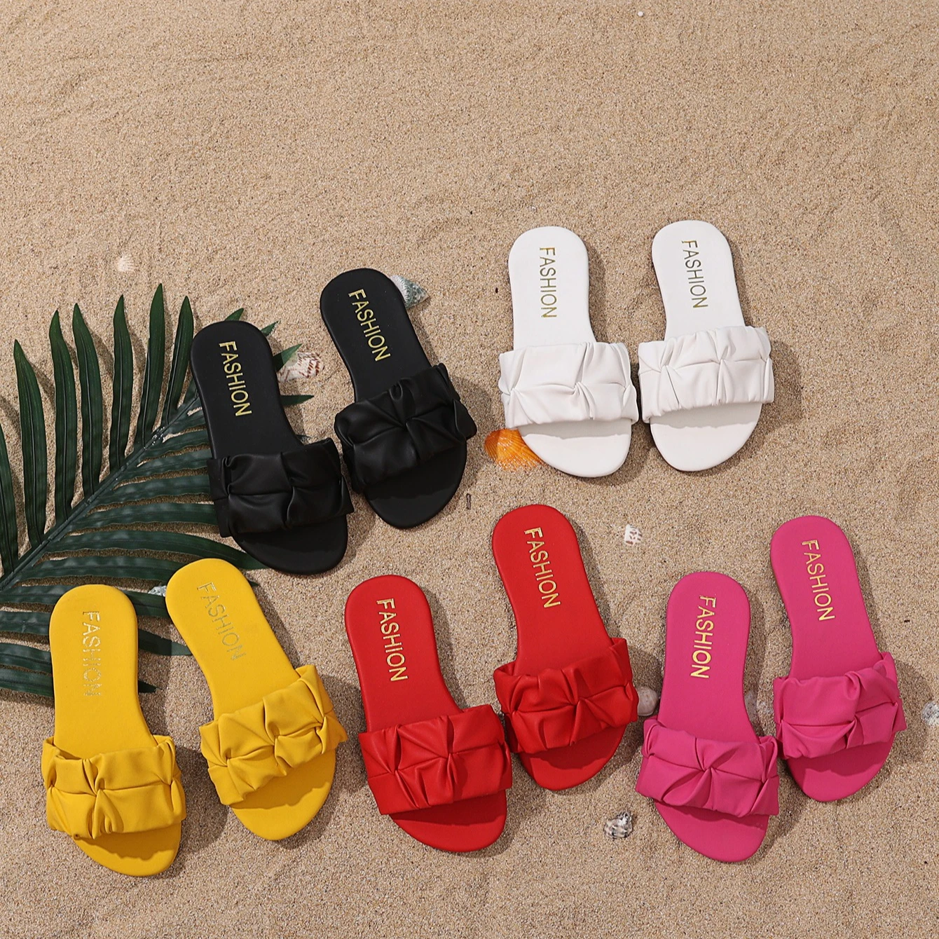 

Toddler Girls Barefoot Sandals 2026 New Summer Kids Ruffle Strap Slippers Soft Sole Simple Versatile School Outdoor Pool Shoes