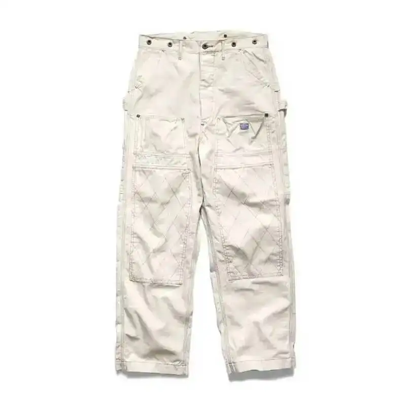 HKSH Spring Autumn New Men's Tide Punk Japan Style Casual Loose Fitting Trendy Dual Color Gold Thread Logging Cargo Pants HK3077