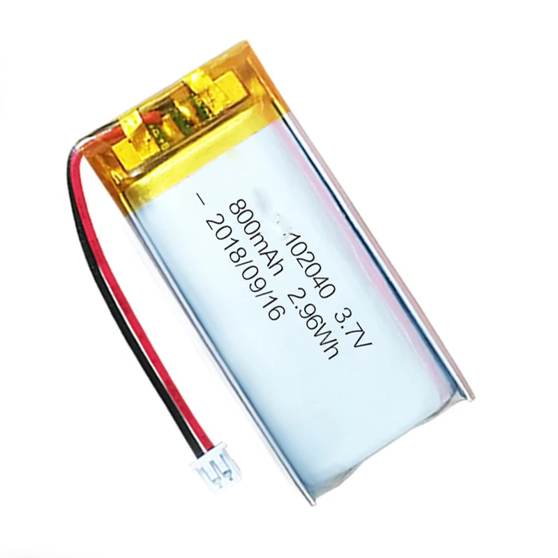 2/5/10 szt. 3.7V 800mah 102040 bateria litowo-jonowa 2.0mm złącze JST