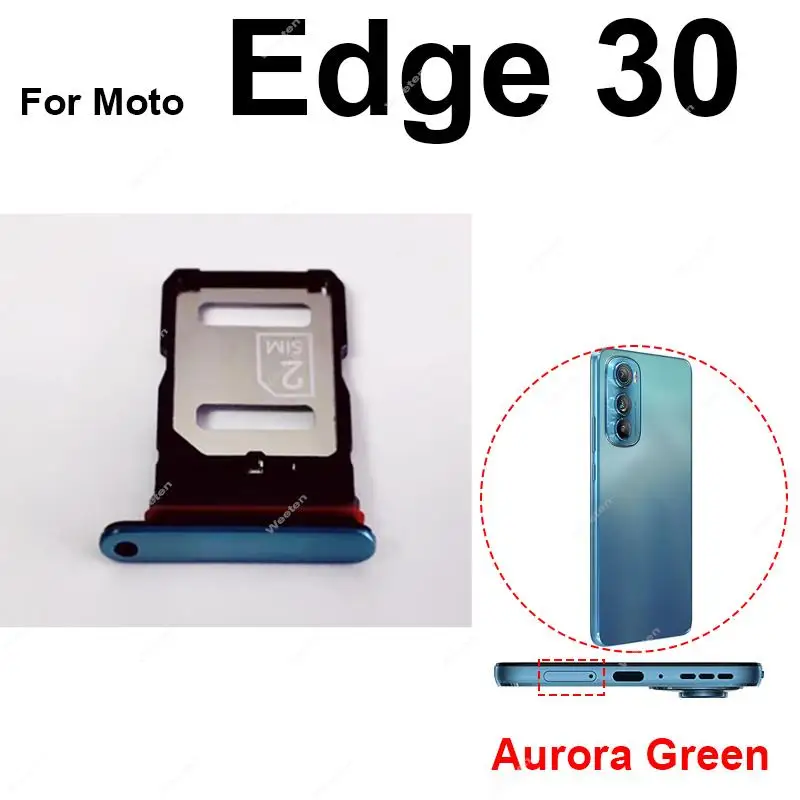 For Motorola MOTO Edge 30 Pro Neo X30 SIM Card Tray Holder Dual Sim Card Slot   Card Reader Adapter Repalcement Parts