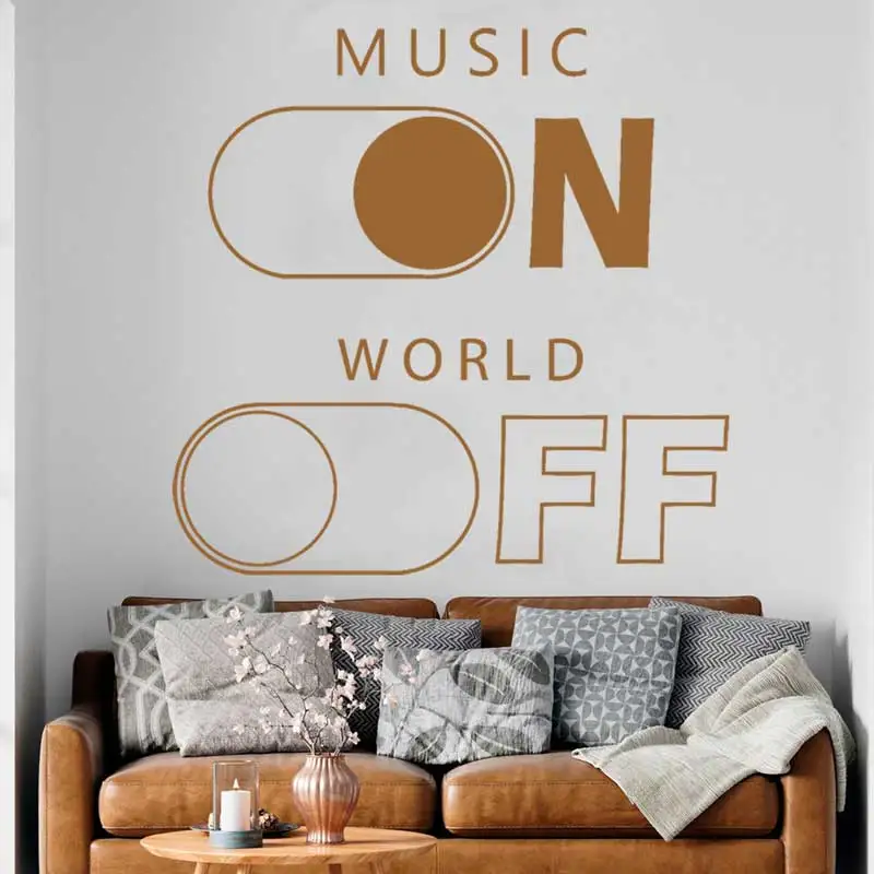 Modern Art Music Dress Up Wall Stickers Music Lover Recording Studio Live Room Teen Kids Room Bedroom Decor Vinyl Decal Gift Y8