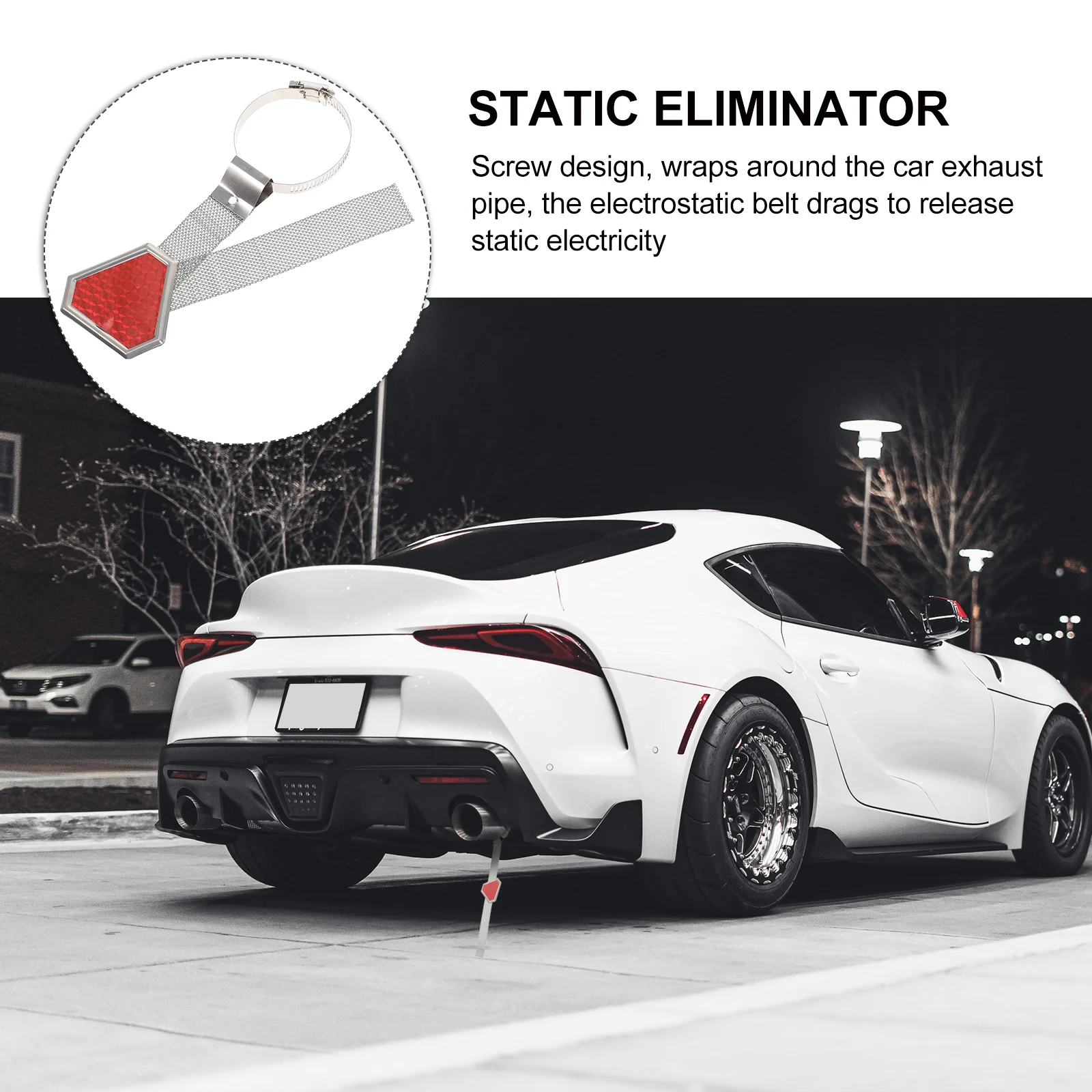 

Electrostatic Belt Car Anti Static Strap Hanging Type Ground Electrostatic Static Safer Driving Night Car