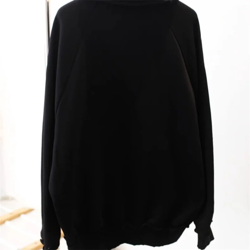 Sweatshirt Polo White Colour M398742 loose fit Sweater Washed Embroidered Letter Casual Simple Top Men and Women Clothes 2024