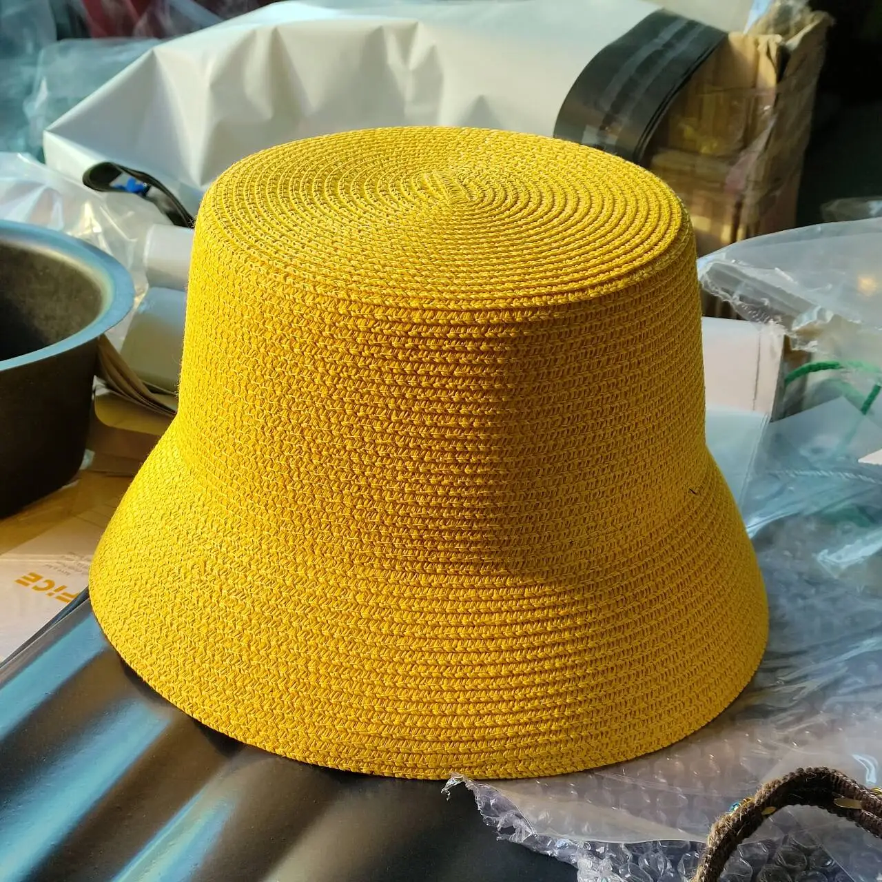 Summer Colorful Bucket Hat Women's Straw Hat Men's Fashionable Light Plate Hat Beach Hat UV Protection Sun Visor Hat панама 킷햇