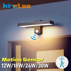 IP65 Outdoor LED Wall Lamp Motion Sensor Waterproof Rotatable Porch Light Front Door Courtyard Garden Decor Wall Sconce Lighting
