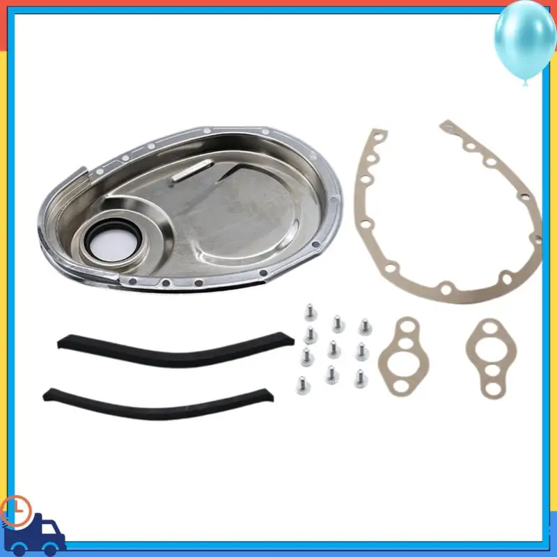 

L37A-Chrome SB Chevy Комплект крышек цепи ГРМ 327 350 383 400 Комплект уплотнительных болтов SBC Комплект крышек цепи ГРМ