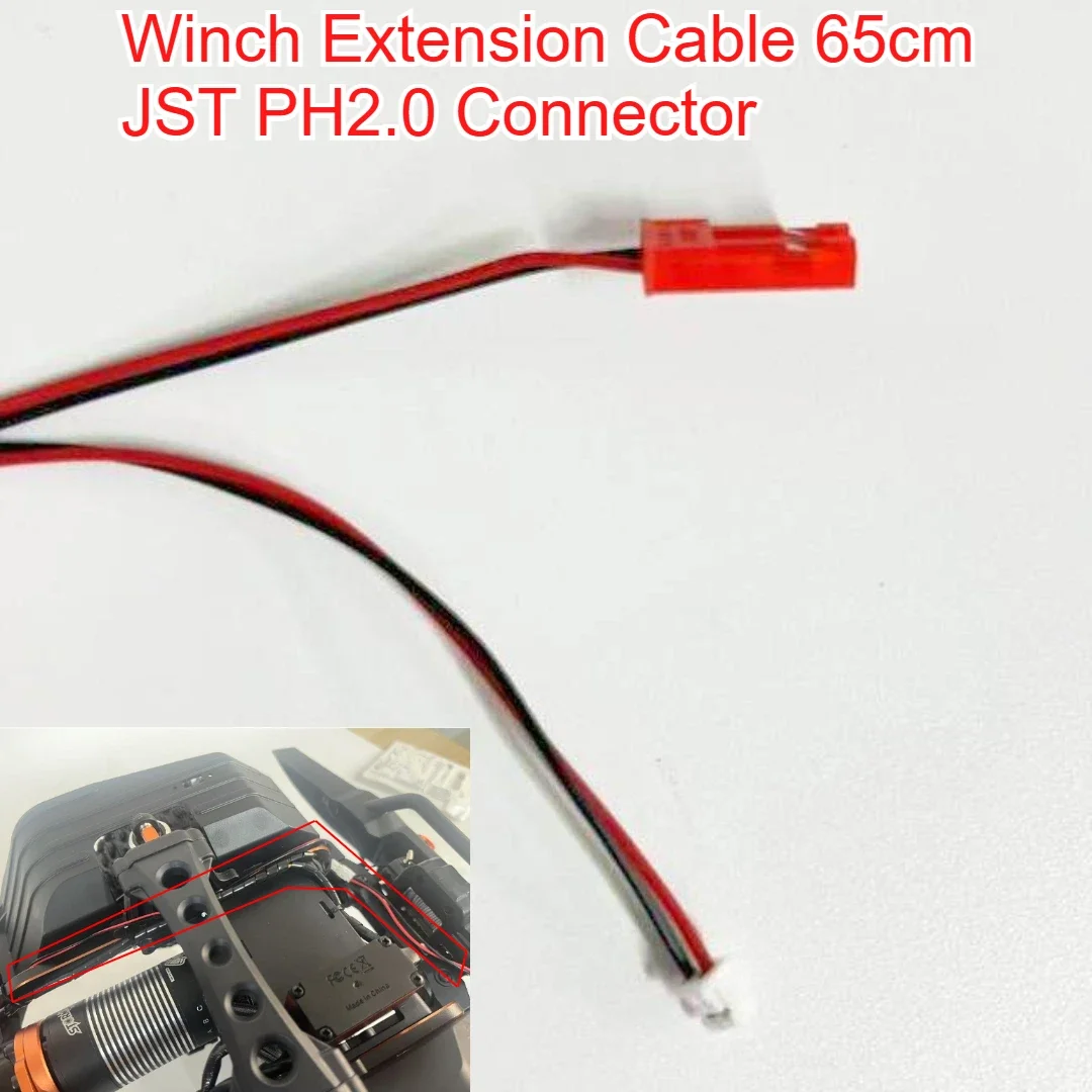 1/7 RC Vehicle Winch Extension Cable 65cm JST PH2.0 Connector For Rlaarlo MK07 Custom Model Number Decorative Upgrade Parts