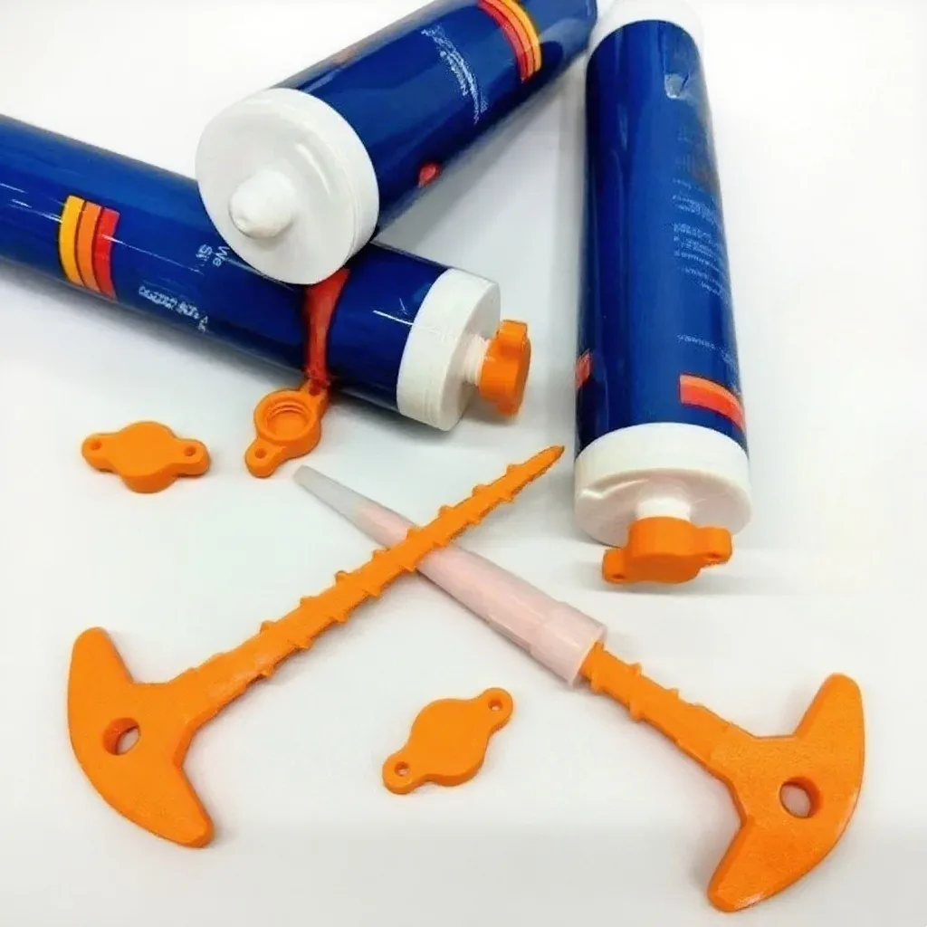 Bouchon d'étanchéité en Silicone et outil de retrait de buse de pistolet de joint, capuchon d'étanchéité en silicone utilisé pour les tubes à noyau ouvert pour empêcher un séchage rapide