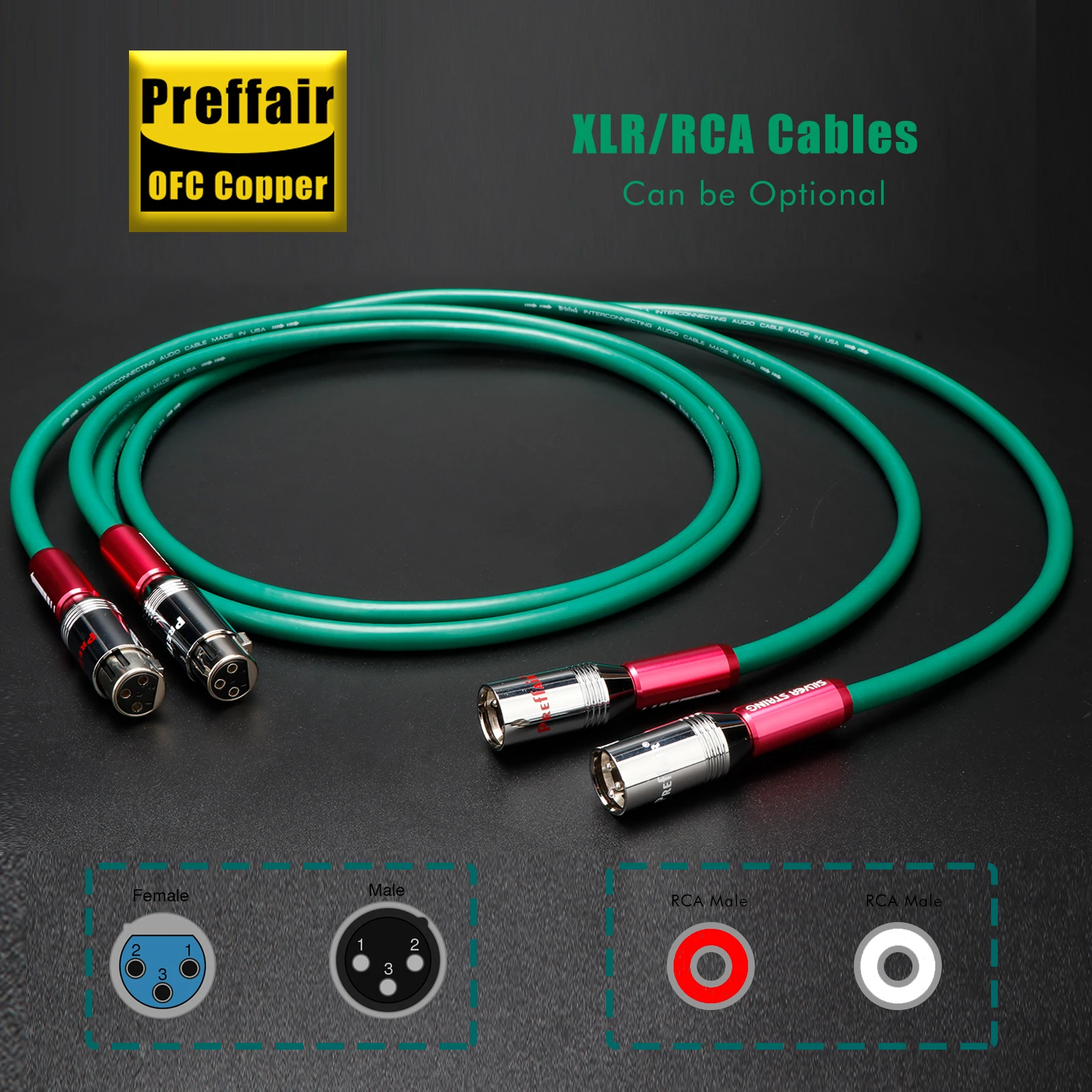 

Пара X4032328 Hifi OFC посеребренный кабель 2XLR Высокое качество 6N OFC HIFI XLR аудиокабель «папа-мама»