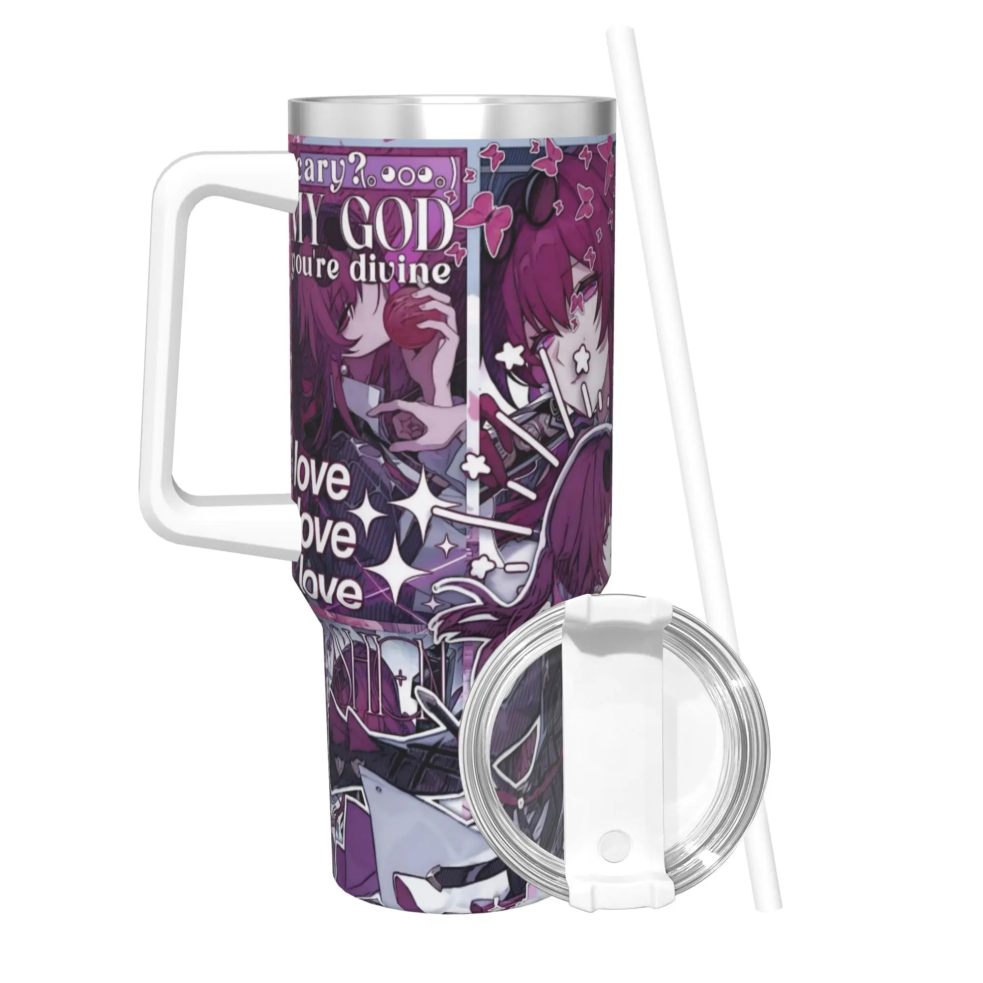 Honkai Star Rail Tumbler 40oz Stainless Steel Double Wall Vacuum Insulated  Cup With Straw