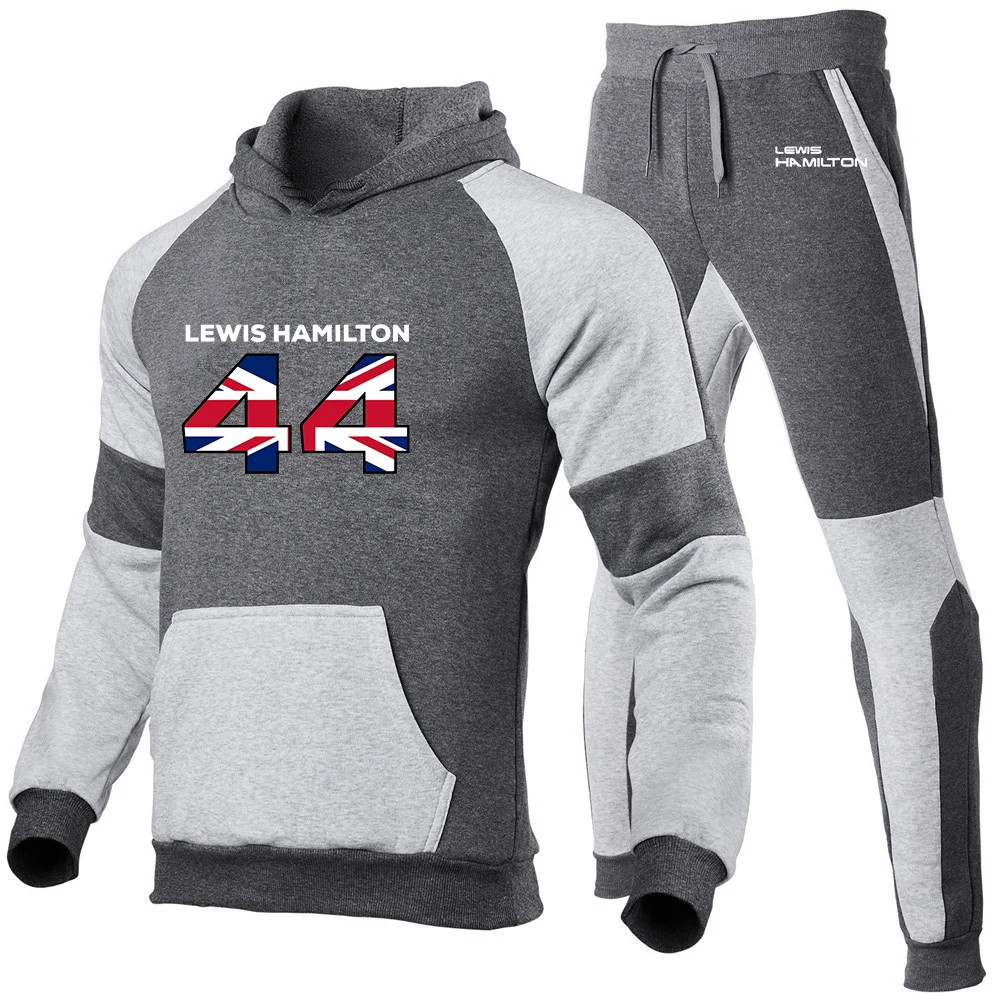 2025 new F1 driver lewis hamilton number 44 men's spring and autumn pullover hoodie sweatpants Harajuku sports comfort suit