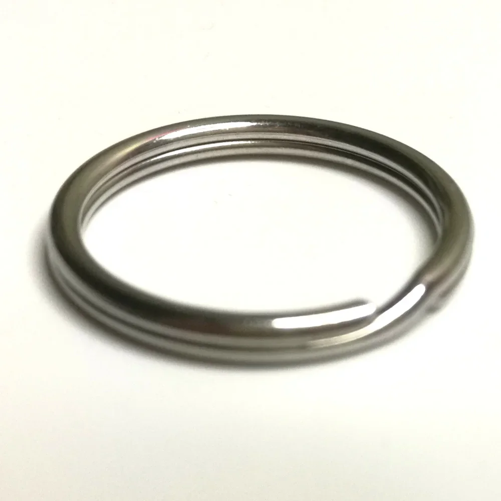 10PC 316 Stainless Steel Water Sport Keychain Keyring Split Ring Loop 2mm Split Ring for BCD attachment