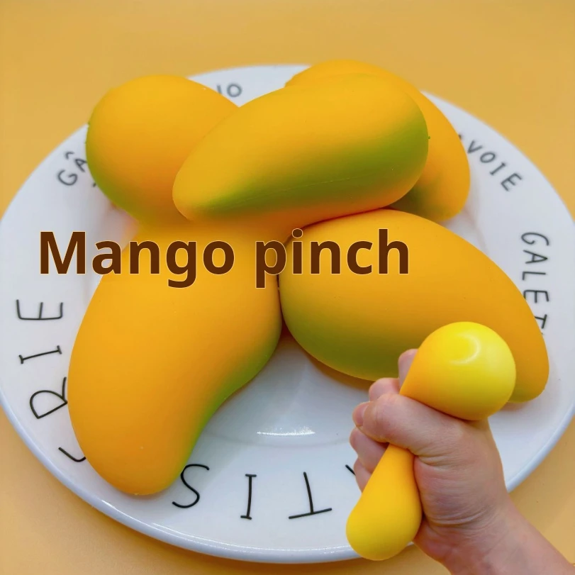 

Simulated Creative Food Decompression Toy Mango Fluid Kneading And Music Release Stress Relieving Tool Prank Small Gift Popu