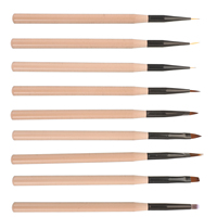 9pcs Pen Set Tea Color Drawing Liner Brushes Supplies For Nail Manicure Accessories Nail Supplies Tools