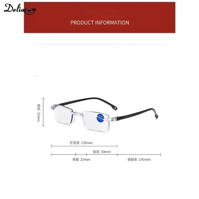 Elder Ultralight Reading Glasses for Men Women Retro HD Lens Blue Light Blocking Eyewear Classic Square Far Sight Eyeglasses