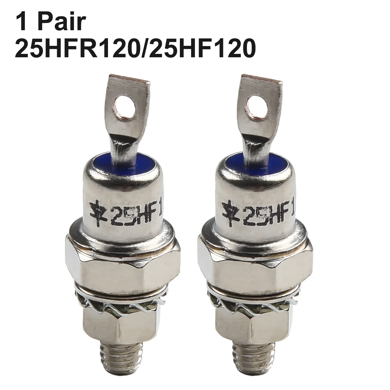 Iron Base Forward Rectifier Diode 1 Pair 25A 25HFR120/25HF120 4mm Rectifiers Reverse Direction 25HFR120/25HF120