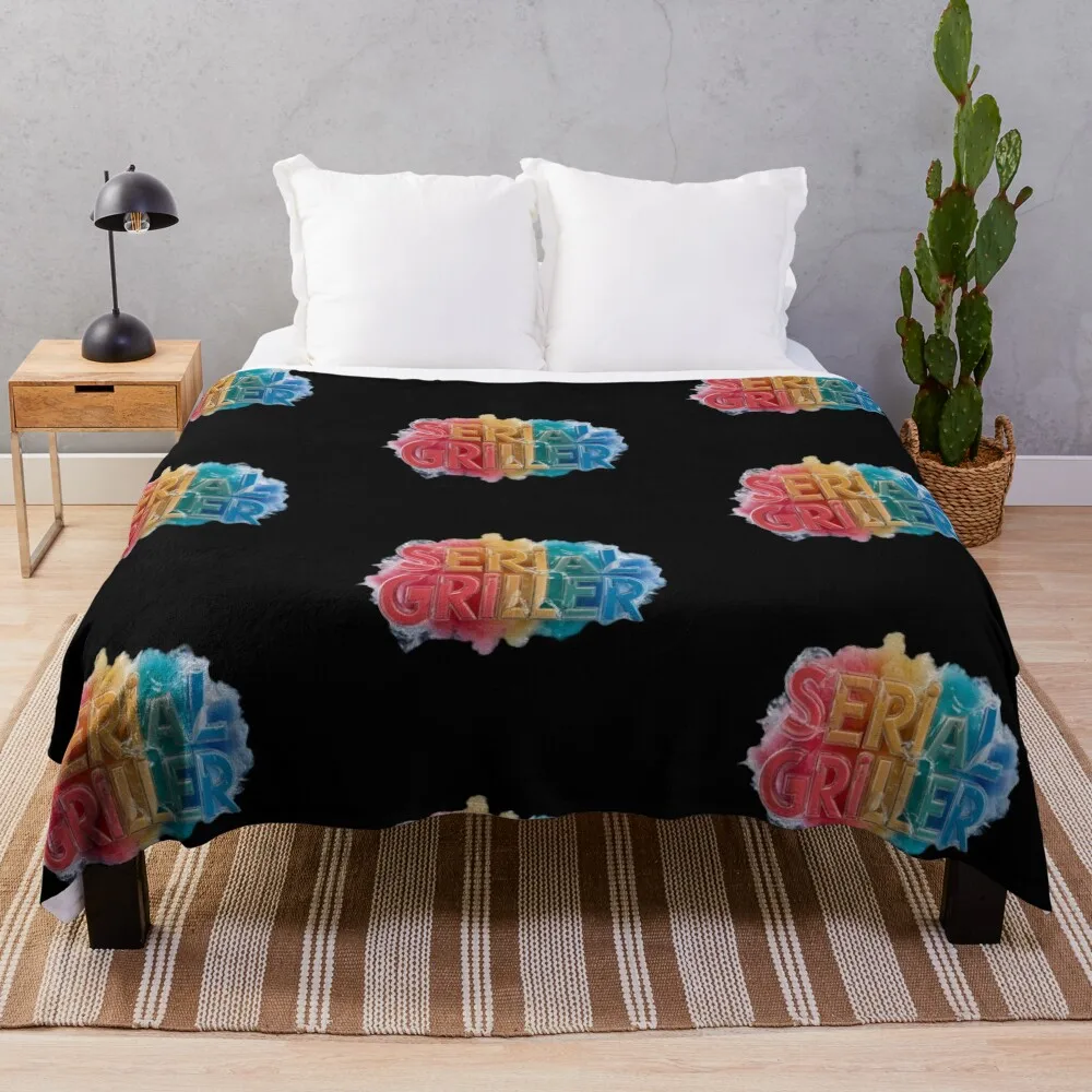 Serial Griller Barbecue Grill Or Classic T-Shirt Throw Blanket Decorative Sofas Beautifuls Blankets