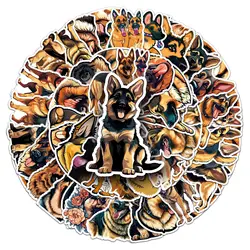 10/30/50pcs German Shepherd Dog Stickers Waterproof For Skateboard Hydro Fask Laptop Suitcase Animal Cartoon Kids Stickers Toy