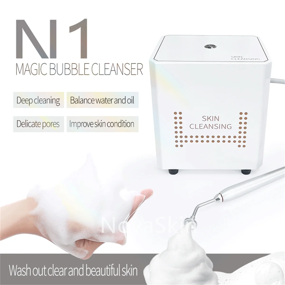 New portable magic bubble pen hydrogen oxygen bubble cleanser whitening and rejuvenation cleansing skin degreasing salon home