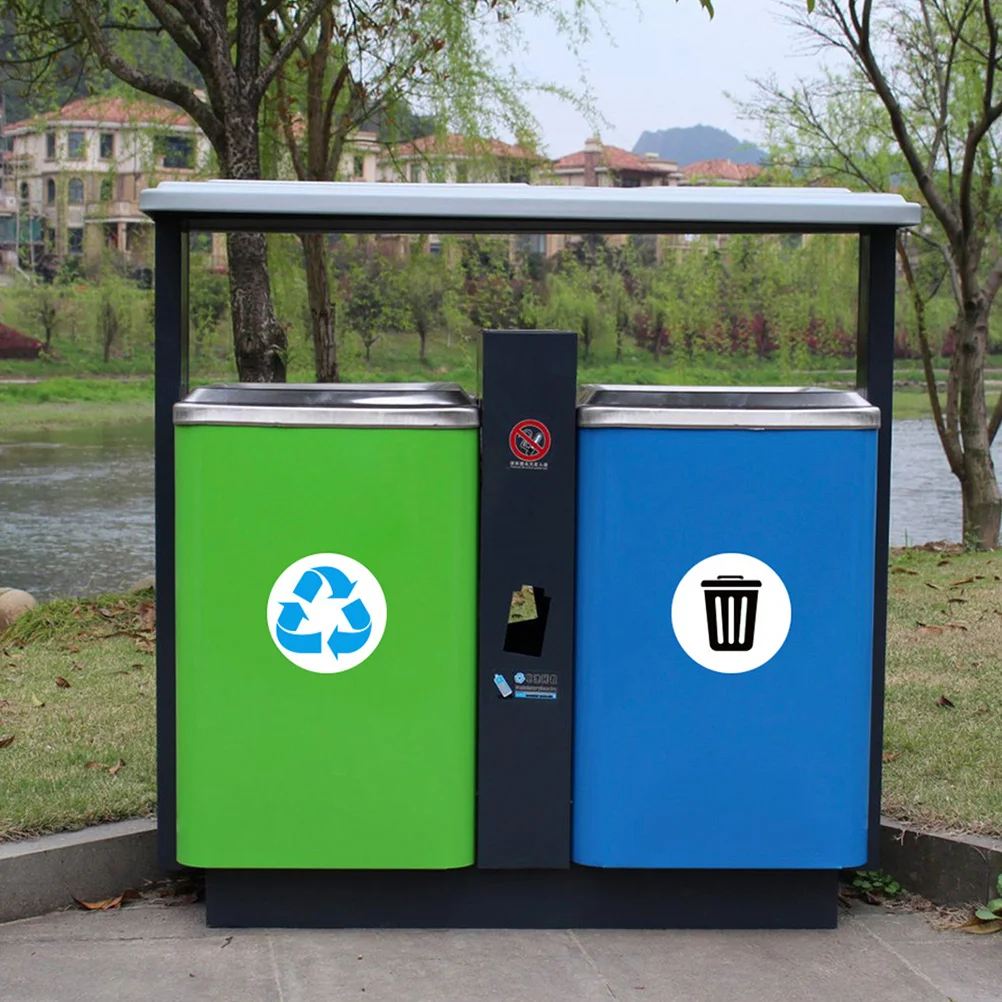 

Garbage Classification Labels Waste Container Stickers PVC Material Waterproof Trash Can Decals Reminding Stickers Bin