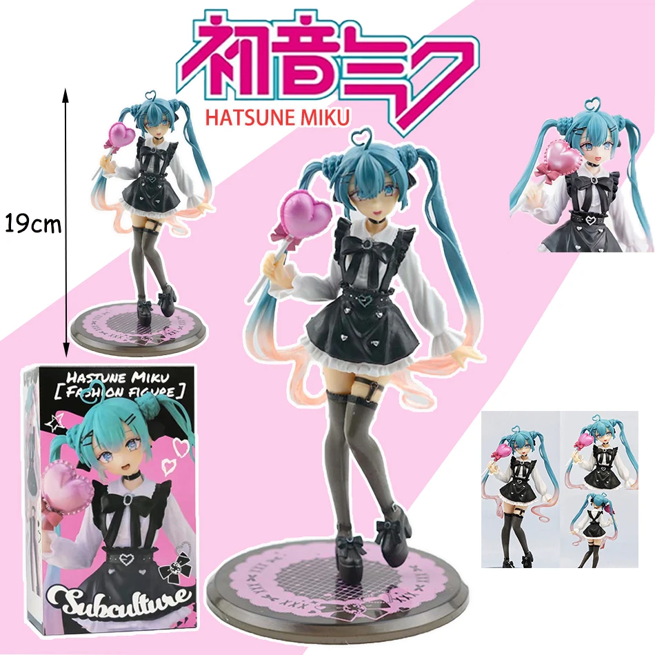 

19cm Hatsune Miku Anime Figure Fashion Subclture Miku Action Figure PVC Collection Model Kawaii Girl Doll Toy Christmas Gift