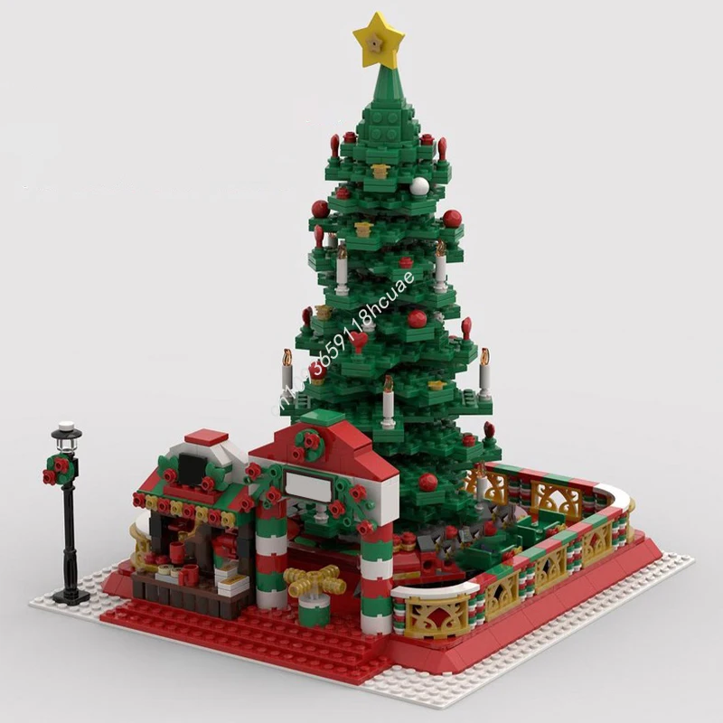 

1300pcs MOC Winter Village Train Ride nan Model Building blocks craft toys idea Birthday Architecture Education Christmas gifts