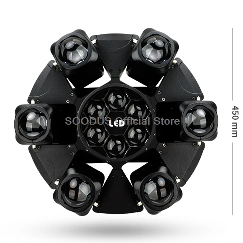 Imagem -06 - Movendo a Cabeça Beam Strobe Light Bee Eye Dmx Stage Light Rgbw Beam Rotating Disco Party Bar Girando 6x40w