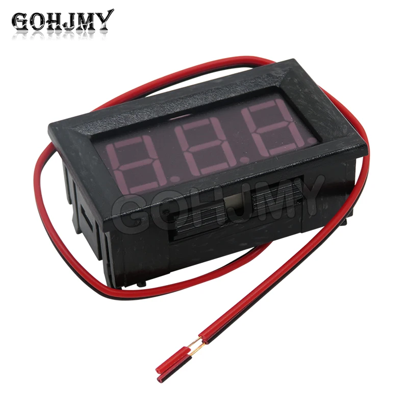 0.56 Digital Voltmeter DC5-120V/DC 5V to 120v Digital Voltmeter Voltage Panel Meter For 12V 24V 96V Electromobile Motorcycle