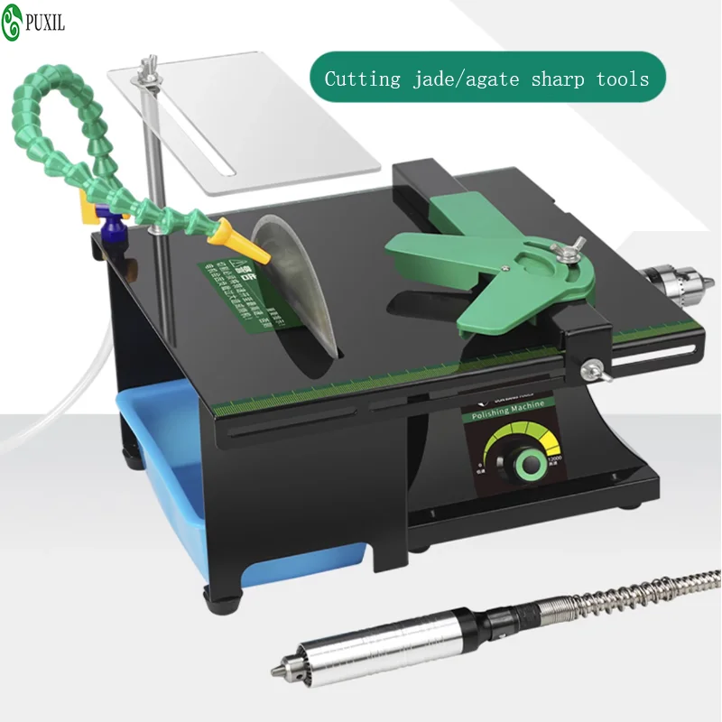 Multi functional table saw stone polishing tool, small jade cutting, carving, punching integrated machine 1850W 220V