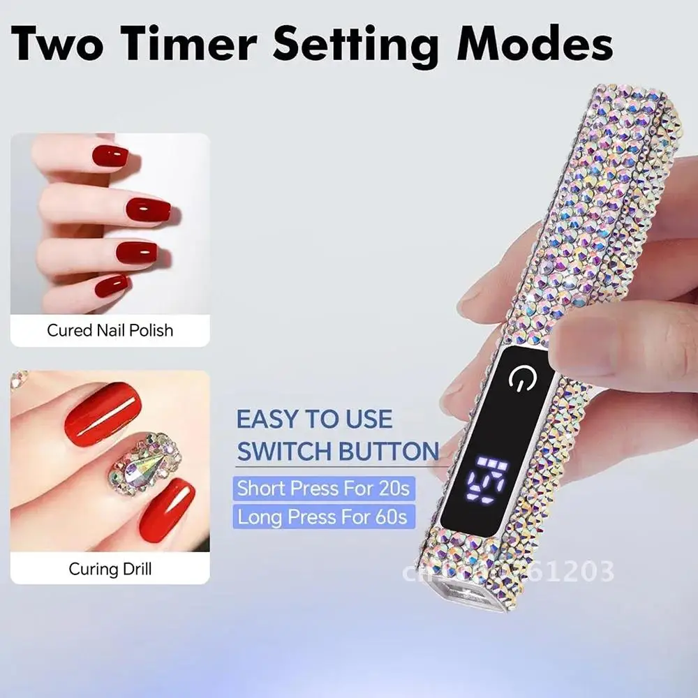 Mini Handheld UV Led โคมไฟสําหรับเล็บแบบพกพาเครื่องเป่าเล็บสําหรับ Curing Gel Polish เล็บโคมไฟไฟฉายสําหรับเจลเล็บ