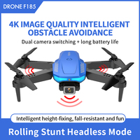 LS/RC F185 Pro RC Drone 4K HD Camera WiFi FPV Height Maintain Quadcopter One-Button StartSpeed Adjustment, Gesture Control Remo